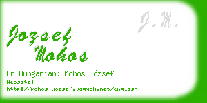 jozsef mohos business card